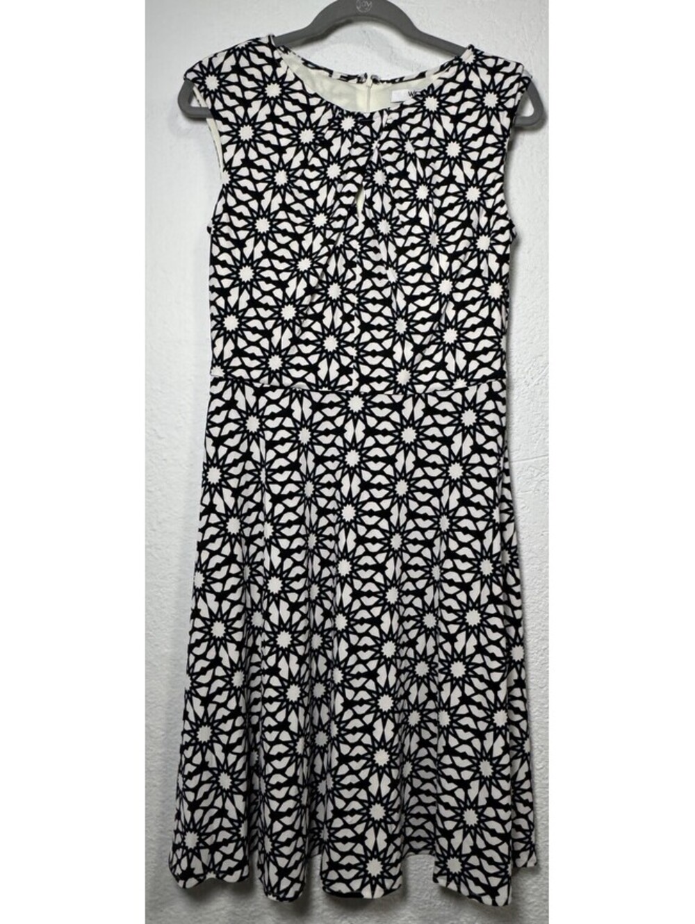 Wisp Geometric Dress 6 Blue And White